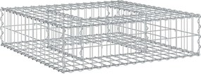 vidaXL Ανασηκωμένο κρεβάτι gabion Ασημί
