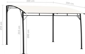 vidaXL Σκιάσεις 3 x 3 x 2,55 m Κρεμ