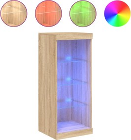 vidaXL Μπουφές με Φώτα LED Sonoma Δρυς 41 x 37 x 100 εκ.