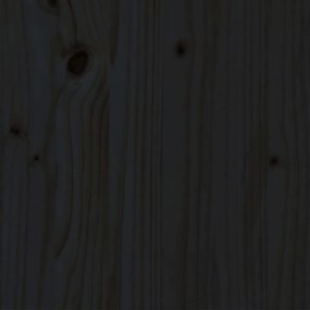 vidaXL Πλαίσιο Κρεβατιού Μαύρο 140 x 190 εκ. από Μασίφ Ξύλο Πεύκου