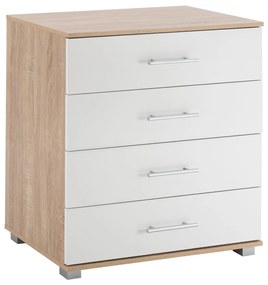Συρταριέρα Briana με 4 Συρτάρια Sonama - Λευκό 75x40x83Υ εκ. 75x40x83 εκ.