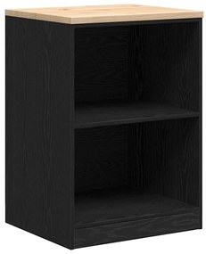 vidaXL ντουλάπι αποθήκευσης γκαράζ μαύρο 60x51x85 εκ μασίφ ξύλο πεύκο