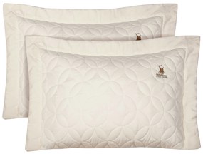 Ζεύγος Μαξιλαροθήκες Microfiber 50x70+8εκ. Classic 2358 Εκρού Greenwich Polo Club