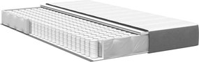 vidaXL Στρώμα Κρεβατιού με στρώμα Ανοιχτό γκρι 120 x 200 cm ύφασμα