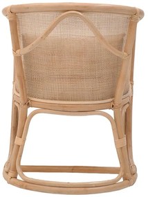 Καρέκλα - Πολυθρόνα Querke rattan pe σε Φυσικό με μπεζ μαξιλάρι 57x64x76 εκ. 57x64x76 εκ.