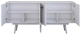 Μπουφές Salonde λευκό μελαμίνης-λευκό pp πόδι 180x40x82.6εκ