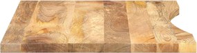 vidaXL Επιφάνεια Γραφείου Καμπύλη 100x60x2,5εκ Μασίφ Ακατ. Μάνγκο