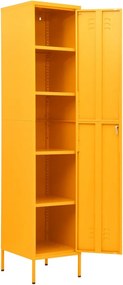 vidaXL Φοριαμός Μουσταρδί 35 x 46 x 180 εκ. από Ατσάλι
