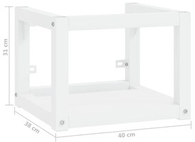 Έπιπλο Μπάνιου Επιτοίχιο Λευκό 40 x 38 x 31 εκ. Σιδερένιο - Λευκό