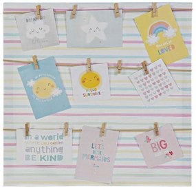 Κορνίζες DKD Home Decor Sunshine Πολύχρωμο Καμβάς Μωρό 50 x 2 x 50 cm