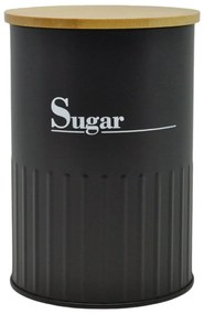 Βάζο Αποθήκευσης Ζάχαρης Sugar 837717 Φ9,5x13cm Natural-Black Ankor Metal,Bamboo