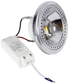 GloboStar DARKO 60381 Σποτ LED Indirect Anti-Glare AR111 14W 1694lm 40° AC 220-240V IP20 Φ11.1 x Υ6.6cm Ψυχρό Λευκό 6000K Dimmable - Bridgelux High Lumen COB Gen2 - TÜV Certified Driver - 5 Years Warranty - 60381