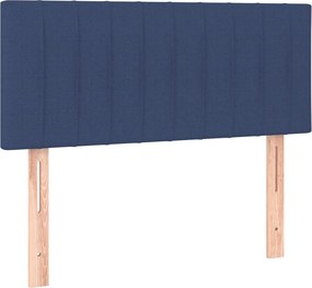 vidaXL Κρεβάτι Boxspring με Στρώμα Μπλε 80x200 εκ. Υφασμάτινο