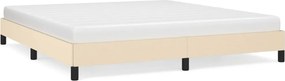 vidaXL Σκελετός Κρεβατιού Χωρίς Στρώμα Κρεμ 180x200 εκ. Υφασμάτινο