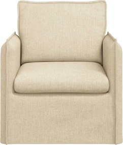 vidaXL Καναπές 60cm Κρεμ Μέταλλο