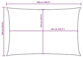 Πανί Σκίασης Ορθογώνιο Κρεμ 3,5 x 5 μ. από Ύφασμα Oxford - Κρεμ