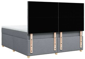 ΚΡΕΒΑΤΙ BOXSPRING ΜΕ ΣΤΡΩΜΑ ΑΝΟΙΧΤΟ ΓΚΡΙ 180X200 ΕΚ. ΥΦΑΣΜΑΤΙΝΟ 3291359