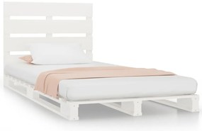 vidaXL Σκελετός Κρεβ. Χωρίς Στρώμα Λευκό 75x190 εκ Μασίφ Πεύκο
