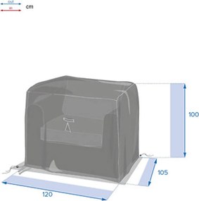 Κάλυμμα πολυθρόνας Hesperide - 120x105x100 - Γκρι