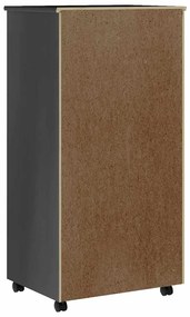 vidaXL Ντουλάπι Κυλιόμενο με Συρτάρια MOSS Γκρι από Μασίφ Ξύλο Πεύκου