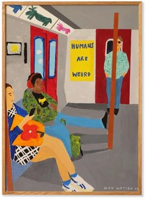 Πόστερ Humans Are Weird - Πολύχρωμο 30 x 40 PAPER COLLECTIVE