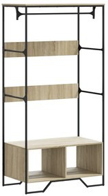 vidaXL Ντουλάπα Sonoma Δρυς 90x50x180 εκ. από Επεξεργασμένο Ξύλο