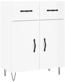 vidaXL Ντουλάπι Γυαλιστερό Λευκό 69,5x34x90 εκ. Επεξεργασμένο Ξύλο