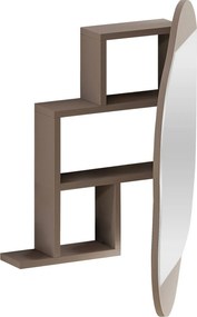 Καθρέπτης Μπάνιου με Ντουλάπι Ανοιχτή Μόκα CLOUD 13x60x75