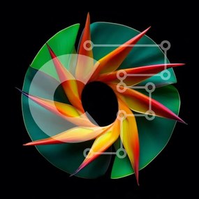 Intra Συλλεκτικό Ξύλινο Παζλ Plywood 4mm - Πολύχρωμη σπείρα από φύλλα και πέταλα Σε Ξύλινο Κουτί - Διαστάσεις Puzzle: 10x10 cm – 25 κομμάτια