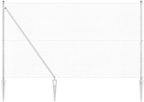 vidaXL Φράχτης με Στήλες. Ασημί 1.6 x 25 m Ατσάλι