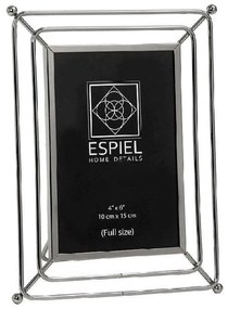 Κορνίζα Επιτραπέζια Μεταλλική FAM408 13x18cm Silver Espiel Metal