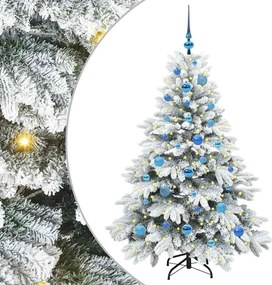 vidaXL Τεχνητό Χριστουγεννιάτικο Δέντρο Λευκό 150 cm ΠΕ και PVC