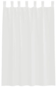 vidaXL Κουρτίνες Voile με βρόχους 2 τεμάχια Λευκό 140x175 cm