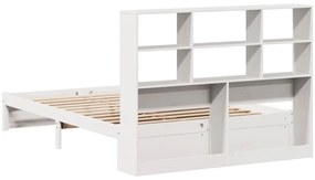 vidaXL Κρεβάτι Βιβλιοθήκη Χωρίς Στρώμα 120x200 εκ Μασίφ Ξύλο Πεύκο