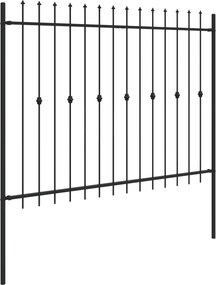 vidaXL Φράχτης με Σπίθες Asten Μαύρο 200 x 200 cm