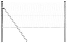 vidaXL Στύλος Περιφράξεων Ασημί 10 x 0,6 μ (25 χλστ. πλέγμα) Ατσάλι