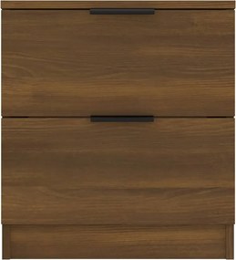 vidaXL Κομοδίνα 2 τεμ. Καφέ Δρυς από Επεξεργασμένο Ξύλο