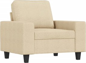 vidaXL Σετ Σαλονιού 3 Τεμαχίων Κρεμ από Ύφασμα Μικροϊνών