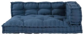 vidaXL Μαξιλάρι για καναπέ παλέτας 3 pcs Ινδικο ύφασμα