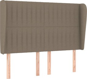 vidaXL Κρεβάτι Boxspring με Στρώμα Taupe 140x190 εκ. Υφασμάτινο