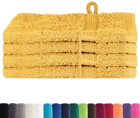 vidaXL Πετσέτες 4 pcs Χρυσό 15 x 21 cm Βαμβάκι