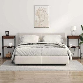 vidaXL Κομοδίνο με ράφι Καφέ δρυς 41 x 31 x 76 εκ. Επεξεργασμένο ξύλο