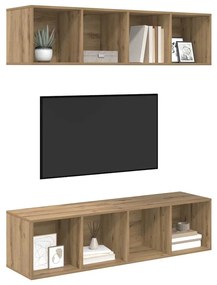 vidaXL Σετ επίπλου τηλεόρασης 2 pcs artisan δρυς 37 x 37 x 142.5 εκ
