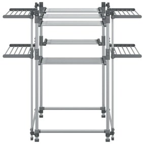 vidaXL Απλώστρα Ρούχων 107 x 107 x 120 εκ. από Αλουμίνιο