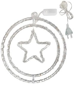 Χριστουγεννιάτικο Διακοσμητικó Αστέρι Φωτιζόμενο Πλαστικό RGB - Christmas Double Round Pendant Light-082326-190735