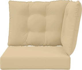 vidaXL Μαξιλάρι Καναπέ Εξωτερικού Χώρου 3 pcs Μπεζ Πολυεστέρας