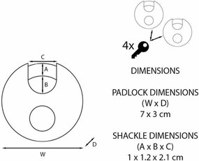 Κλείδωμα πλήκτρων Master Lock M40EURT (x2)