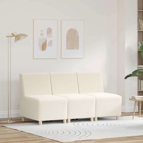 vidaXL Μοναδικός Καναπές χωρίς Χερούλια 3 pcs Κρεμ 55 x 74 x 82 εκ.