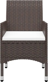 vidaXL Σετ Τραπεζαρίας Κήπου 5 Τεμαχίων Καφέ