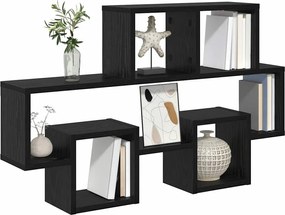 vidaXL Ράφι Τοίχου Μαύρη δρυς 82 x 15 x 51 εκ Επεξεργασμένο ξύλο